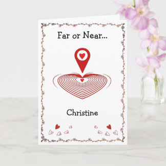 Tarjeta You Are Here Folded Greeting Card