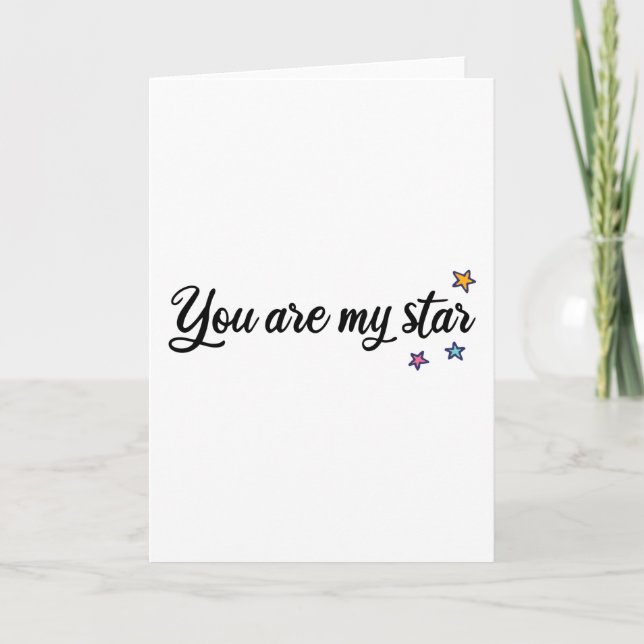 Tarjeta You are my star (Anverso)