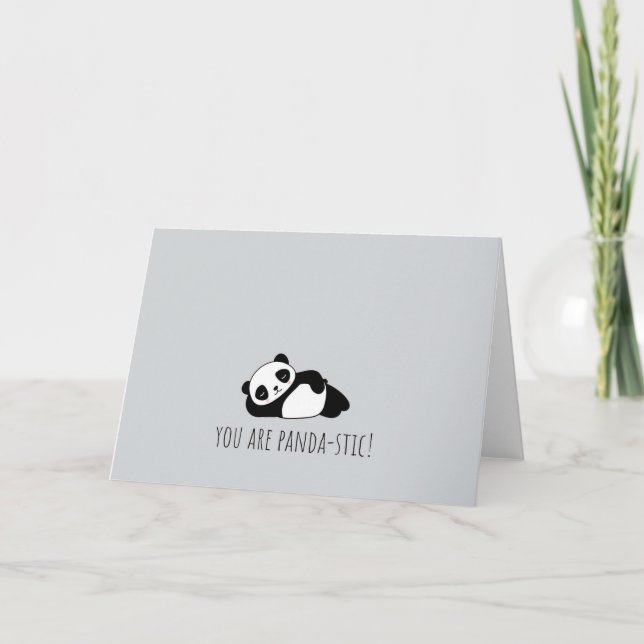 Tarjeta You are pandastic! Anniversary & Valentines card (Anverso)