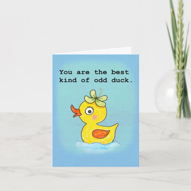 Tarjeta You are the best kind of odd duck Valentines day (Anverso)
