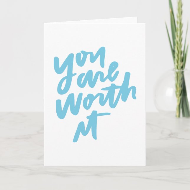 Tarjeta You are worth it (Anverso)