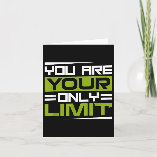 Tarjeta You Are Your Only Limit, Insration And Motivation  (Anverso)