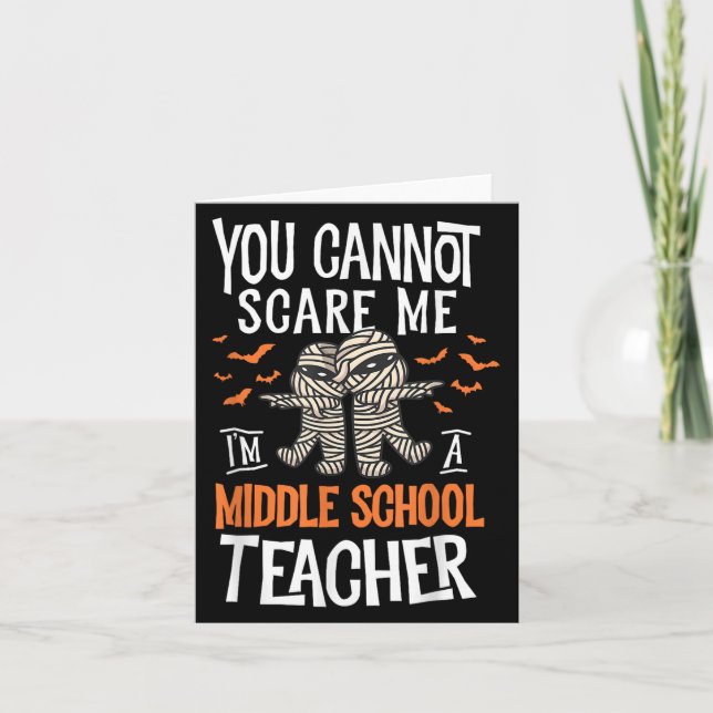 Tarjeta You Cannot E Me I'm A Middle School Teacher Hallow (Anverso)