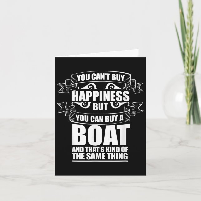 Tarjeta You Can't Buy Hapness Gift For Boat Owner &amp; Bo (Anverso)