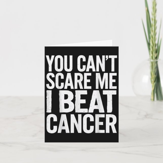 Tarjeta You Can't E Me I Beat Cancer  (Anverso)