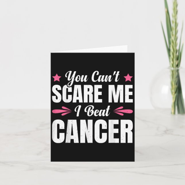 Tarjeta You Can't E Me I Beat Cancer  (Anverso)