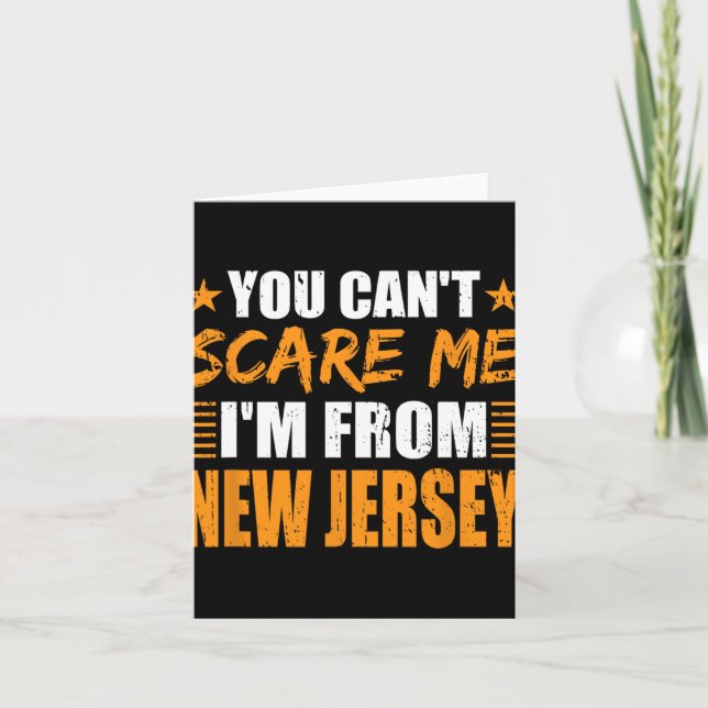 Tarjeta You Can't E Me I'm From New Jersey  (Anverso)