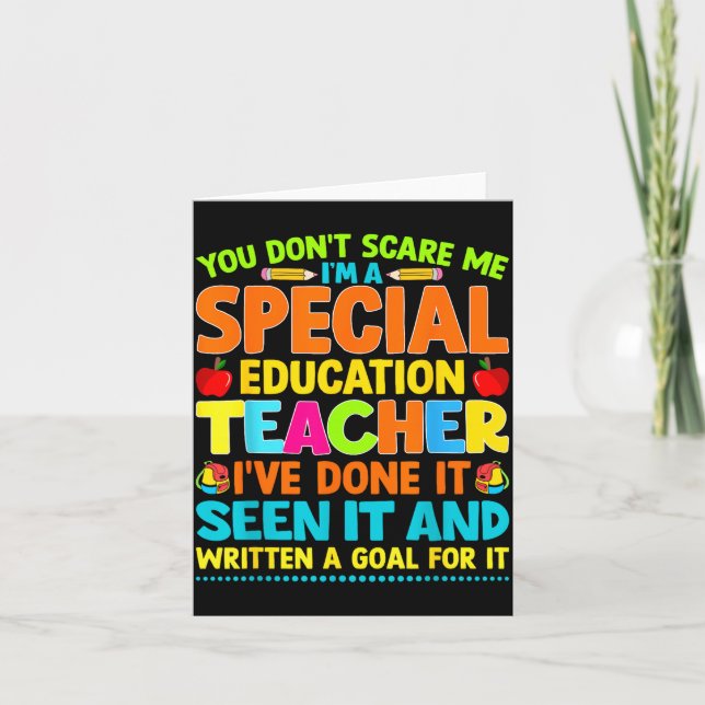 Tarjeta You Don't E Me I'm A Special Education Teacher Men (Anverso)