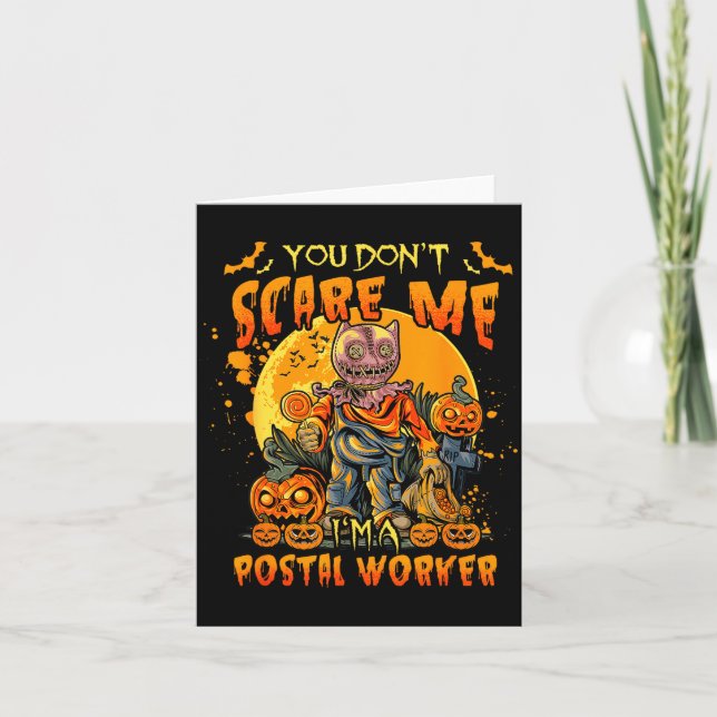 Tarjeta You Don't E Me I'm A Stal Worker Halloween Pumpkin (Anverso)