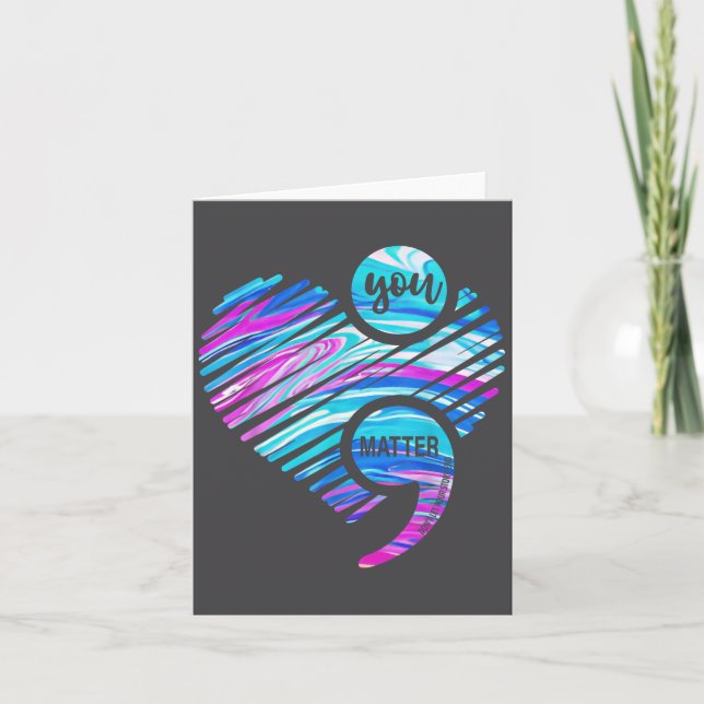 Tarjeta You Don't Let Your Story End Suicide Prevention He (Anverso)