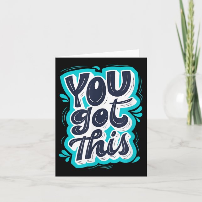 Tarjeta You Got This Insrational Motivational Quote Saying (Anverso)