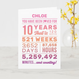 Tarjeta You Have Been Loved 10 Years Birthday Card