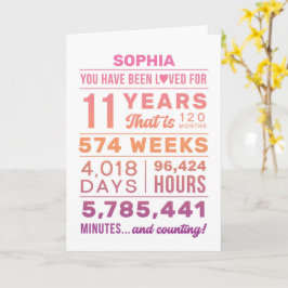 Tarjeta You Have Been Loved 11 Years Birthday Card