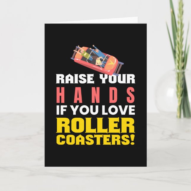 Tarjeta You Love Rollercoasters Amusement Park (Anverso)