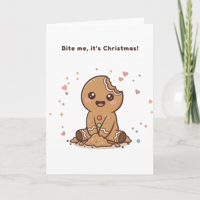Tarjeta You Make My Holidays Puchi Gingerbread Card (Anverso)