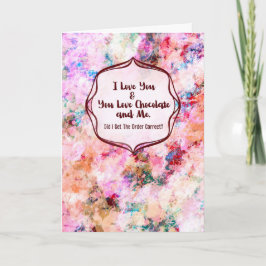 Tarjeta You, Me & Chocolate – Funny Anniversary 