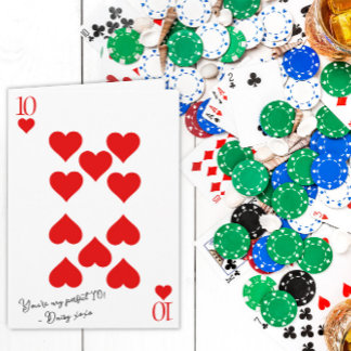 Tarjeta You’re My Perfect Ten 10 of Hearts valentine