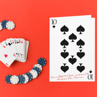 Tarjeta You’re My Perfect Ten 10 of spades valentine