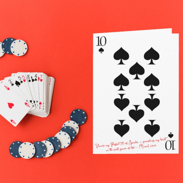 Tarjeta You’re My Perfect Ten 10 of spades valentine (Subido por el creador)