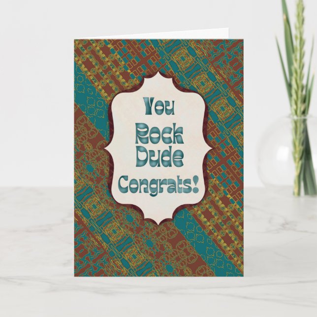 Tarjeta You Rock Dude Congrats – Chocolate Collection Card (Anverso)