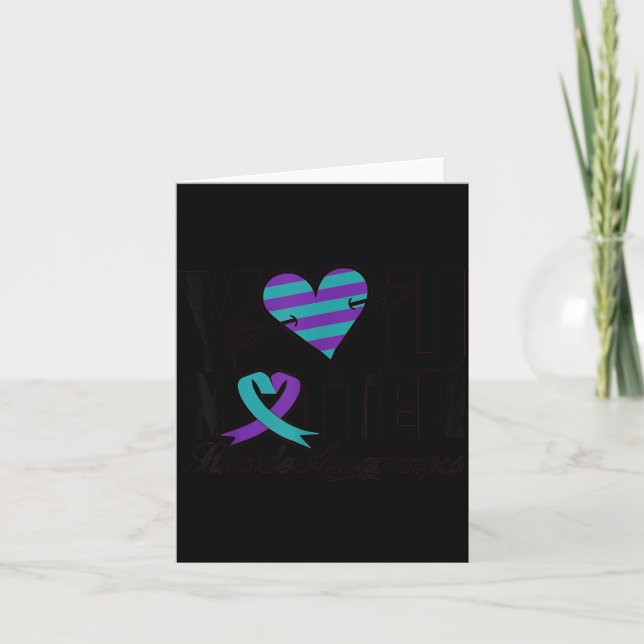 Tarjeta You Suicide Awareness Mental Health Message  (Anverso)