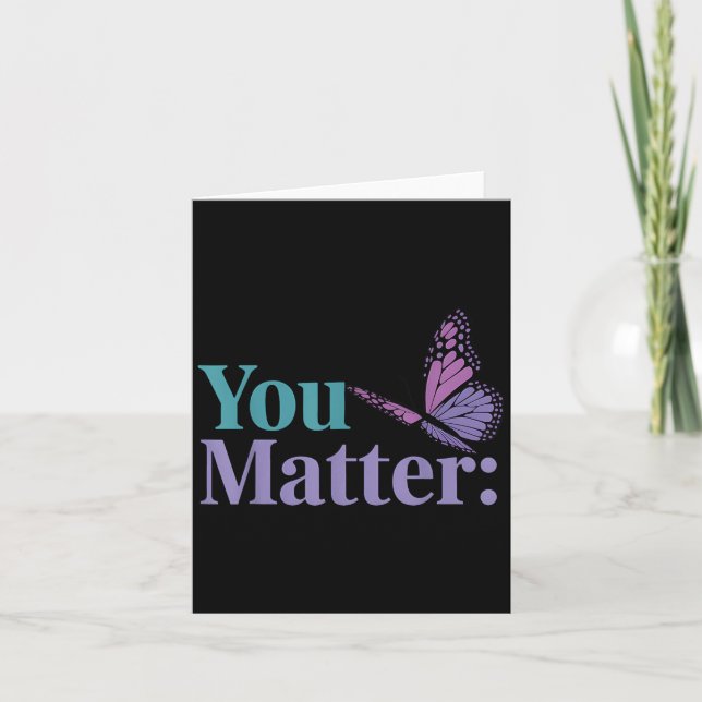 Tarjeta You Suicide Prevention Awareness Mental Health  (Anverso)