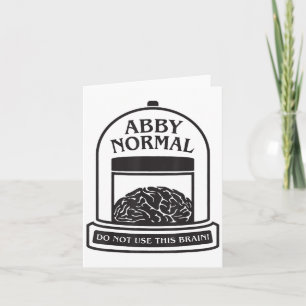 Tarjeta Young Frankenstein Abby Normal Funny Halloween _3