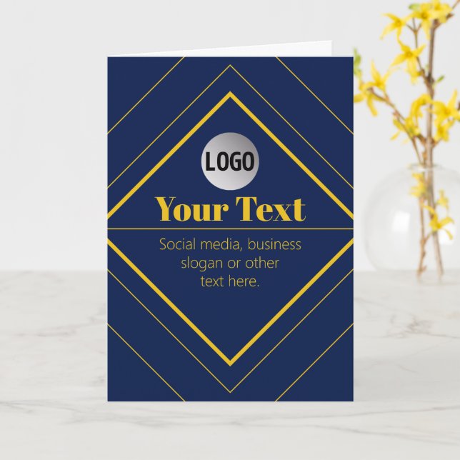 Tarjeta Your Logo & Customizable Design Template (flor amarilla)
