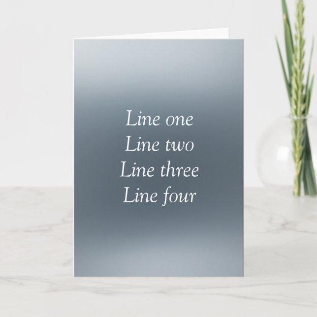 Tarjeta Your message here gray blue metallic background te (Anverso)