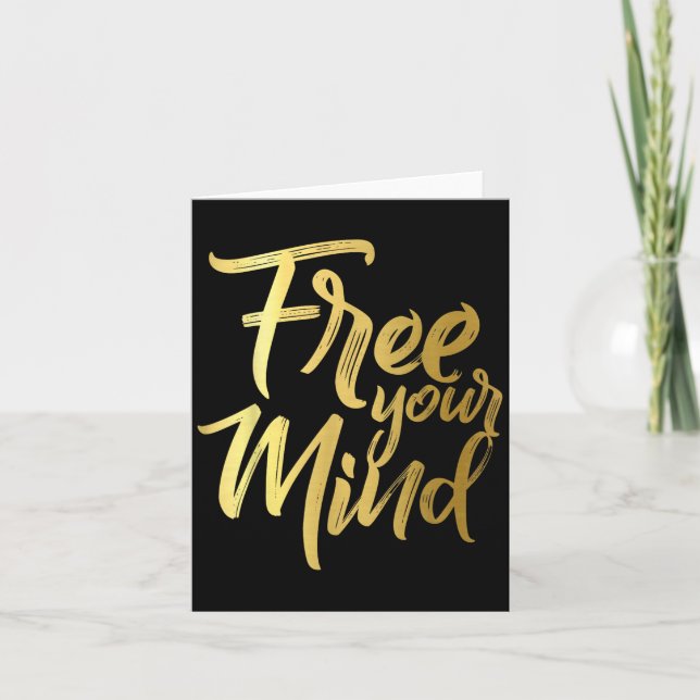 Tarjeta Your Mind Golden Quote  (Anverso)