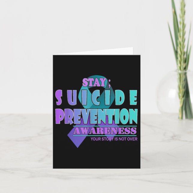 Tarjeta Your Story Is Not Over Stay Suicide Prevention Awa (Anverso)