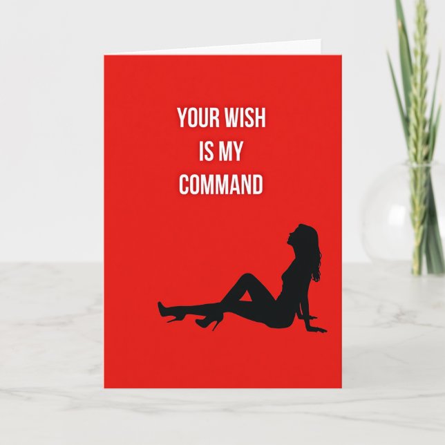 Tarjeta Your Wish My Command Hot Card (Anverso)