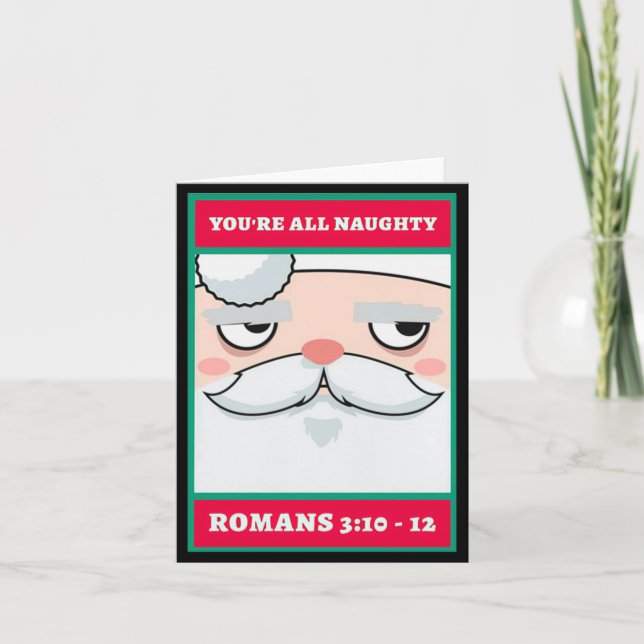 Tarjeta Youre All Naughty Romans 3 10 12 Christmas  (Anverso)
