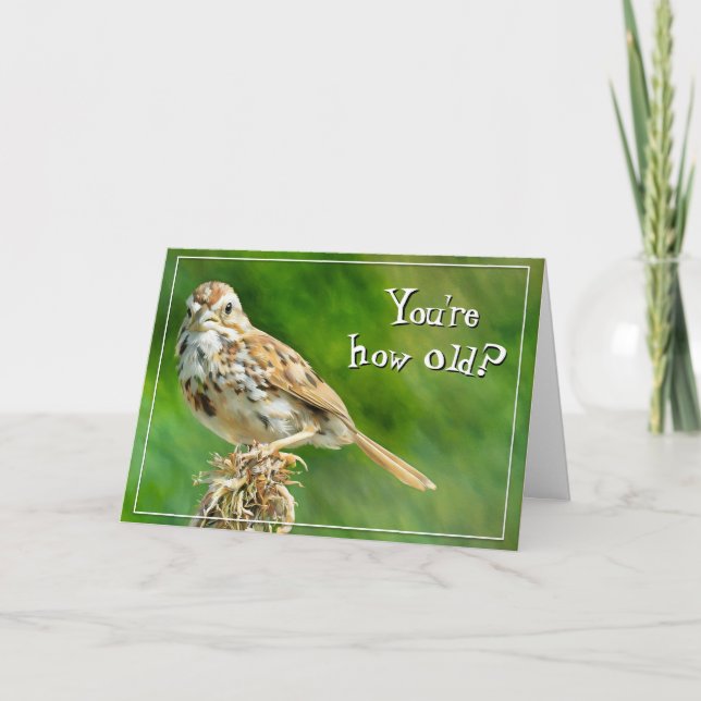 Tarjeta You're How Old?  Birthday Card (Anverso)