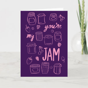 Tarjeta YOURE MY JAM Cute Jars Ilustracion Día de San Vale