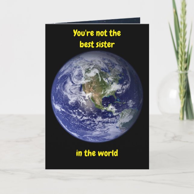 Tarjeta You're not the best sister in the world. Card (Anverso)
