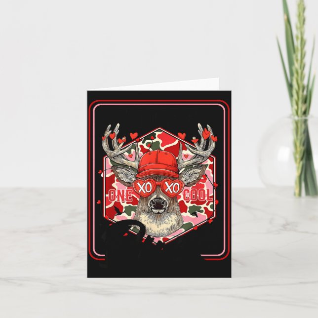 Tarjeta You're One Cool Buck Camouflage Valentine's Day Hu (Anverso)