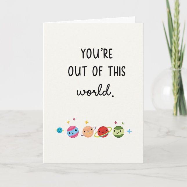 Tarjeta Youre Out Of This World Planet Card (Anverso)