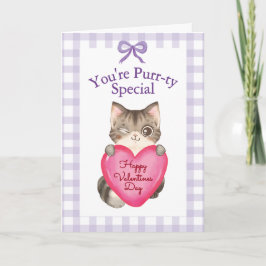 Tarjeta You're Purr-ty Special Kitty Cat Valentine's Day