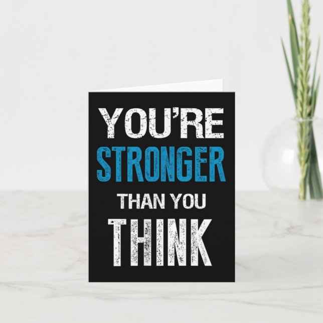 Tarjeta You're Stronger Than You Think Motivational  (Anverso)