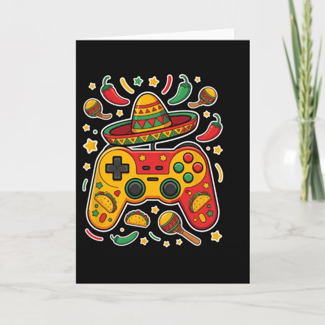 Tarjeta Youth Cinco De Mayo Gamer Shirt  (Anverso)