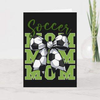 Tarjeta Youth Soccer Mom Coquette Bow Cute Sister Toddler