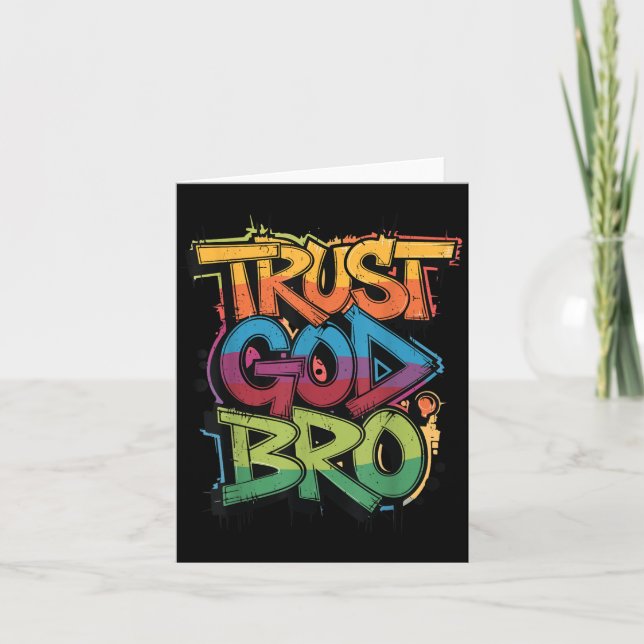 Tarjeta Youth Trust God Bro Funny Christian Boy Son Brothe (Anverso)
