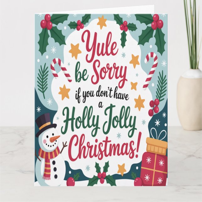 Tarjeta Yule Be Sorry Christmas (Anverso)