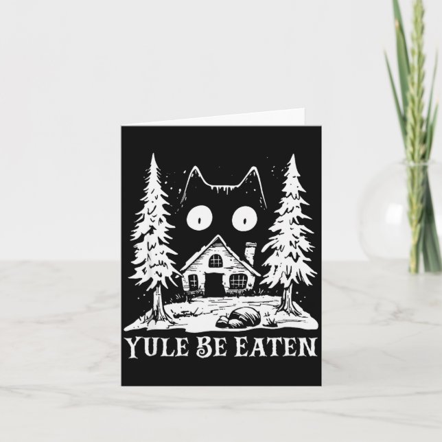 Tarjeta Yule Cat For Men Women Girls Kids  (Anverso)