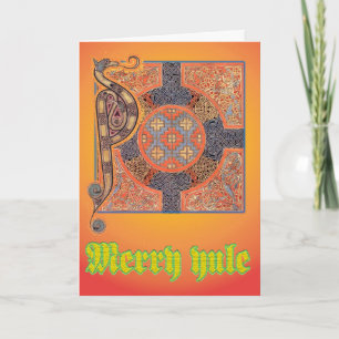 Tarjeta Yule de dragón saxon