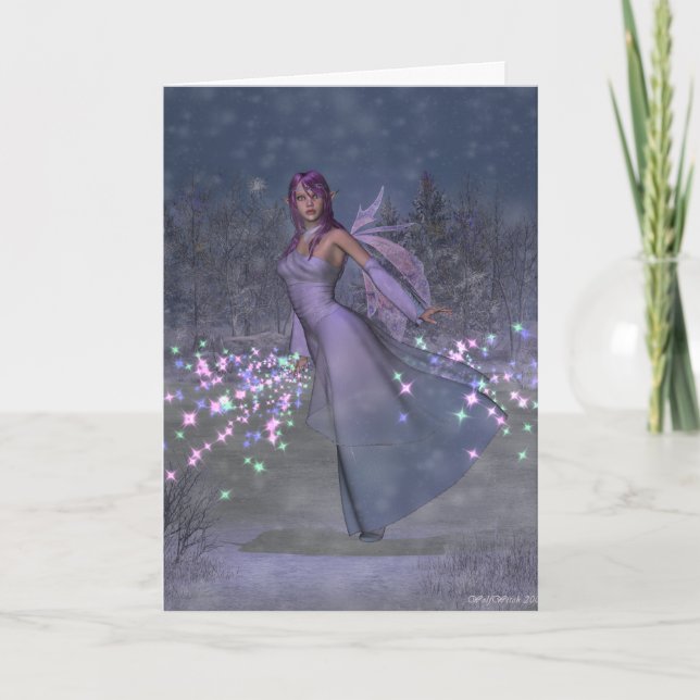 Tarjeta Yule Fairy Greetings Card (Anverso)