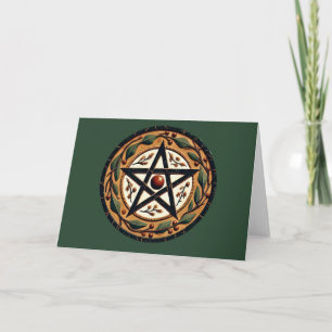 Tarjeta Yule Pentacle