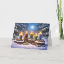 Yule Solsticio de Invierno con Velas en la Luna de