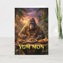 Tarjeta Yum mon sasquatch jamaica pegatina